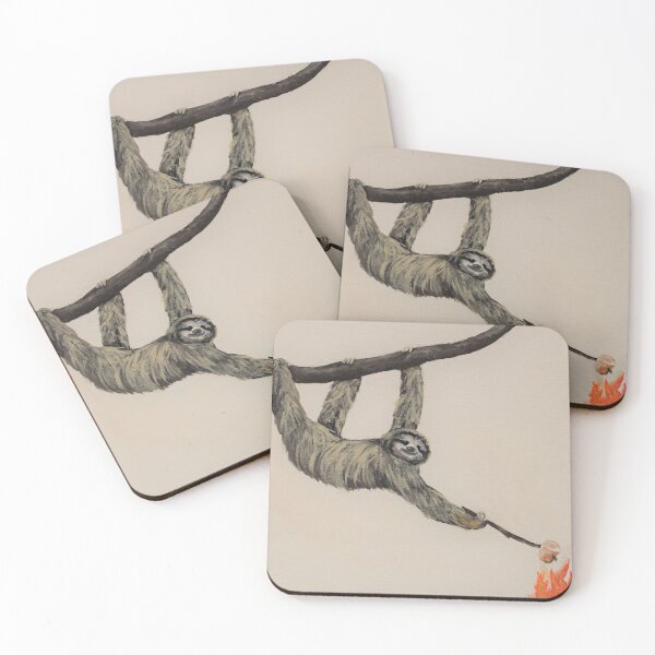 Item preview, Slow Roasted Sloth Roasting Marshmallow designed and sold by theartofdeb.