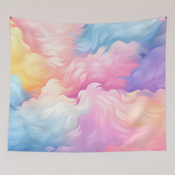 Item preview, Pastel Rainbow Cotton Pattern designed and sold by Digi-Artsy.