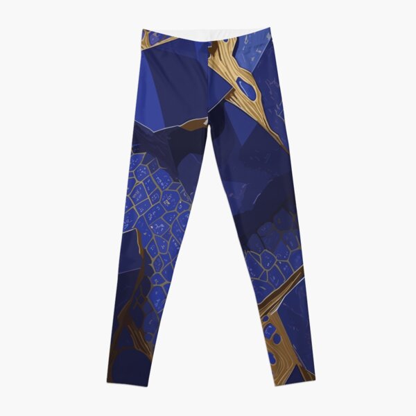 Colorful Lapis Lazuli Leggings for Yoga and Exercise