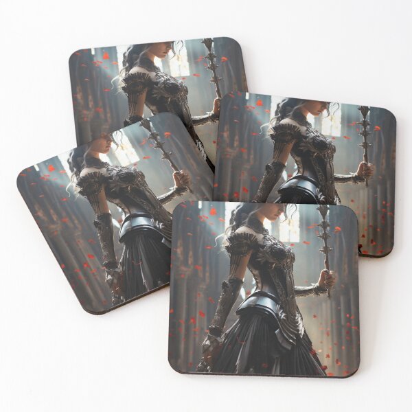 Item preview, Seraphic Darkness: A Gothic Princess with Sword in Sacred Chapel designed and sold by oanaunciuleanu.