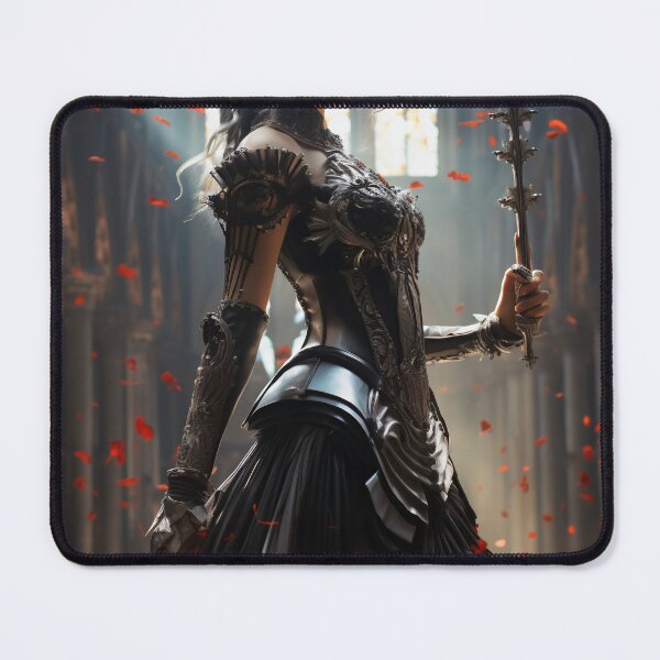 Item preview, Seraphic Darkness: A Gothic Princess with Sword in Sacred Chapel designed and sold by oanaunciuleanu.