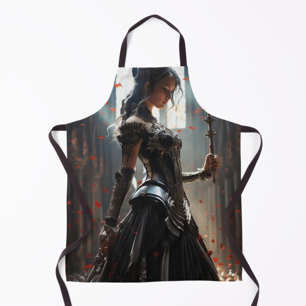 Item preview, Seraphic Darkness: A Gothic Princess with Sword in Sacred Chapel designed and sold by oanaunciuleanu.