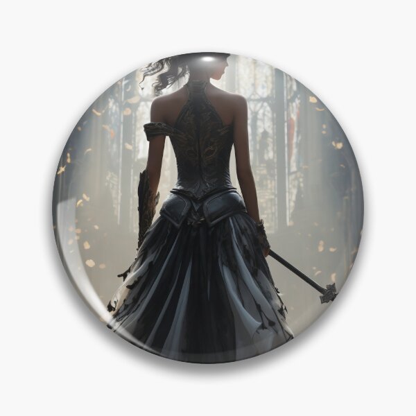 Item preview, Seraphic Darkness: A Gothic Princess with Sword in Sacred Chapel designed and sold by oanaunciuleanu.