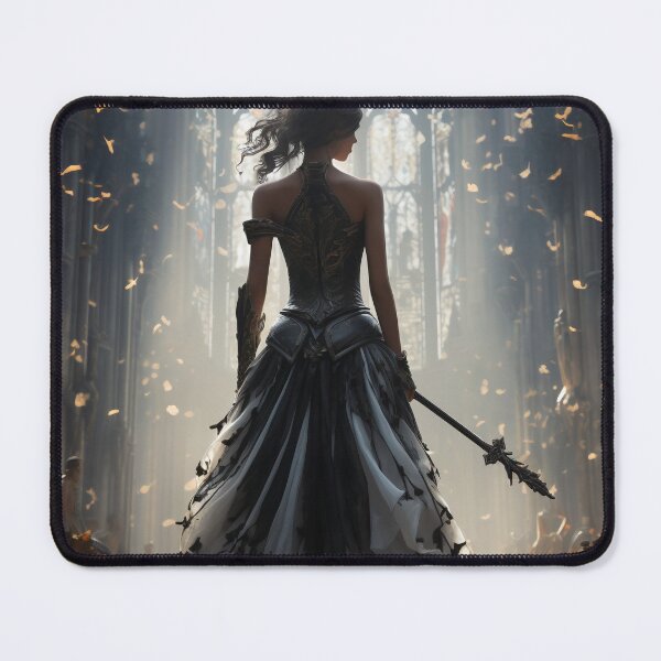 Item preview, Seraphic Darkness: A Gothic Princess with Sword in Sacred Chapel designed and sold by oanaunciuleanu.
