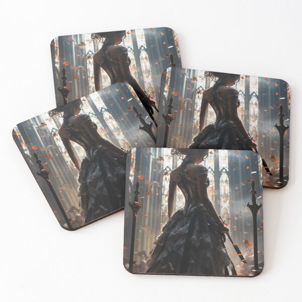 Item preview, Seraphic Darkness: A Gothic Princess with Sword in Sacred Chapel designed and sold by oanaunciuleanu.