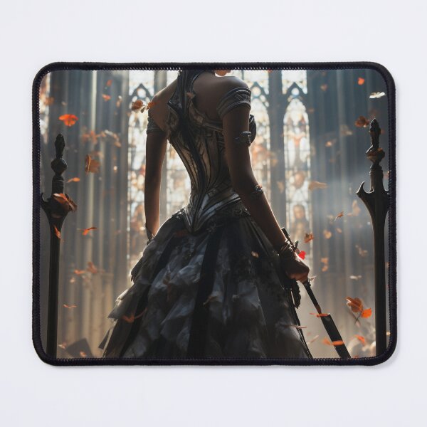 Item preview, Seraphic Darkness: A Gothic Princess with Sword in Sacred Chapel designed and sold by oanaunciuleanu.