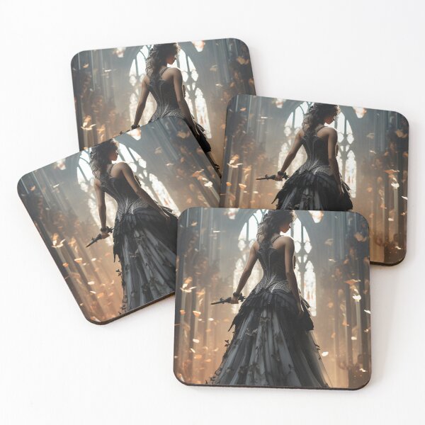 Item preview, Seraphic Darkness: A Gothic Princess with Sword in Sacred Chapel designed and sold by oanaunciuleanu.