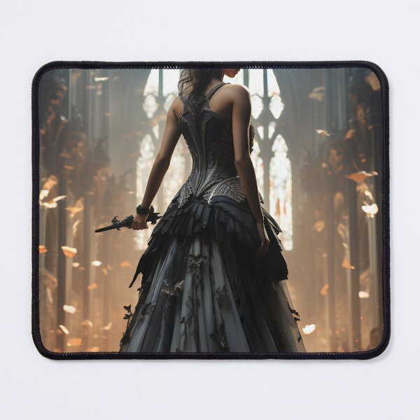 Item preview, Seraphic Darkness: A Gothic Princess with Sword in Sacred Chapel designed and sold by oanaunciuleanu.