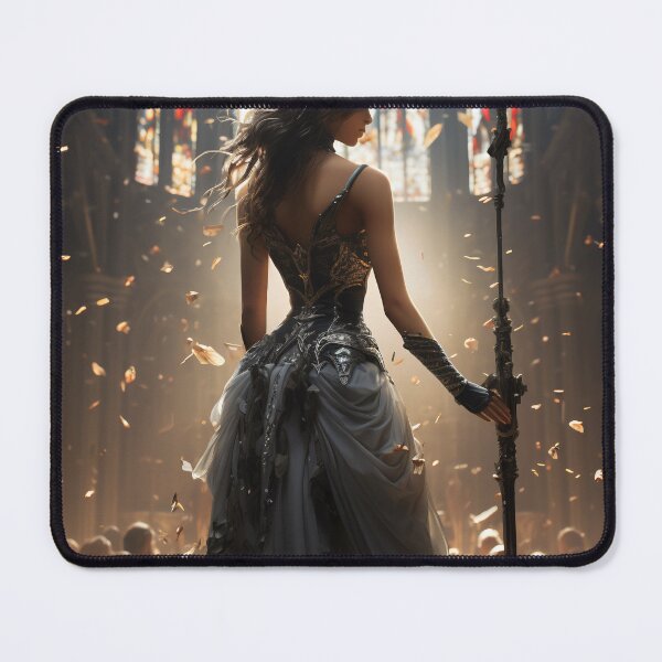 Item preview, Seraphic Darkness: A Gothic Princess with Sword in Sacred Chapel designed and sold by oanaunciuleanu.