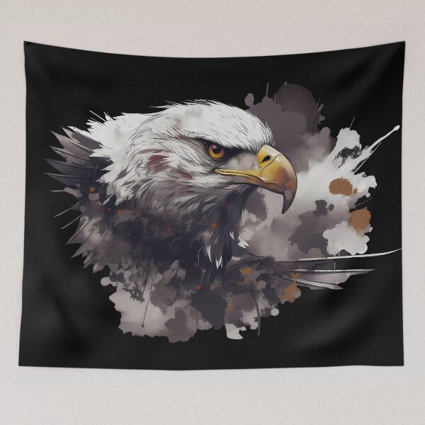 Item preview, bald eagle abstract design, bird of prey, raptor eagle eye, patriotic usa national symbol designed and sold by Lightweav.