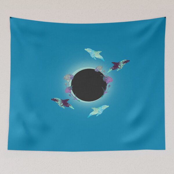 Item preview, Dolphins silhouette in the full moon. designed and sold by ivorry.