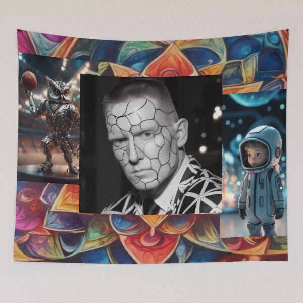Item preview, Collage - Voronoi, Bubble Boy y el Búho Baller designed and sold by shakespeare1212.