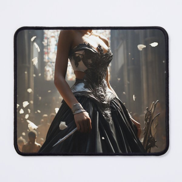 Item preview, Seraphic Darkness: A Gothic Princess with Sword in Sacred Chapel designed and sold by oanaunciuleanu.