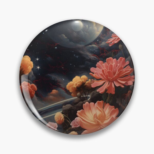 Item preview, Fairy Cosmic Landscape of Flowers and Space Sky with Shining Stars designed and sold by Je-we.