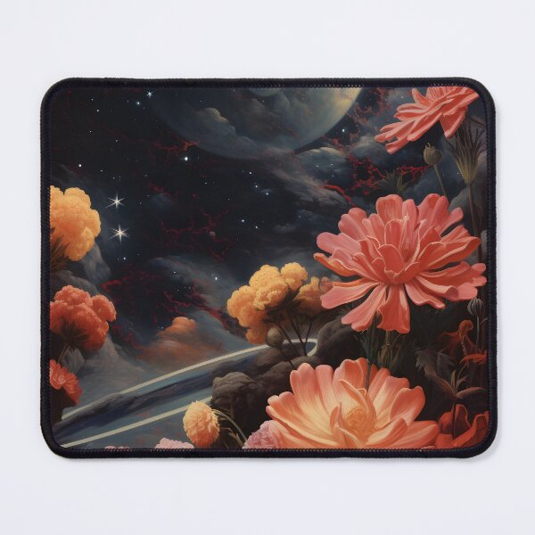 Item preview, Fairy Cosmic Landscape of Flowers and Space Sky with Shining Stars designed and sold by Je-we.