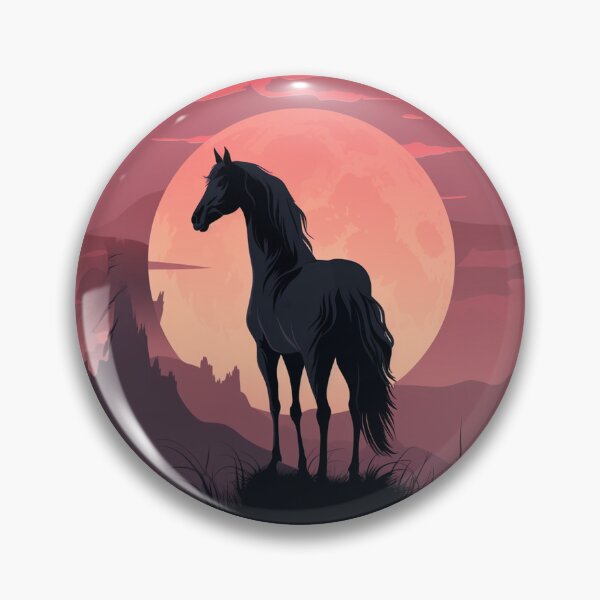 Item preview, Friesian Horse Silhouetted by Red Moon designed and sold by Digi-Artsy.
