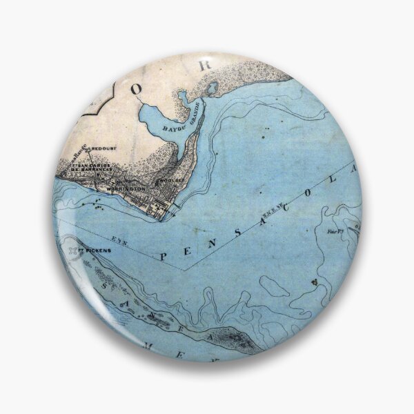 Item preview, Vintage Map of The Pensacola Bay (1860) designed and sold by BravuraMedia.