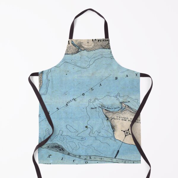 Item preview, Vintage Map of The Pensacola Bay (1860) designed and sold by BravuraMedia.