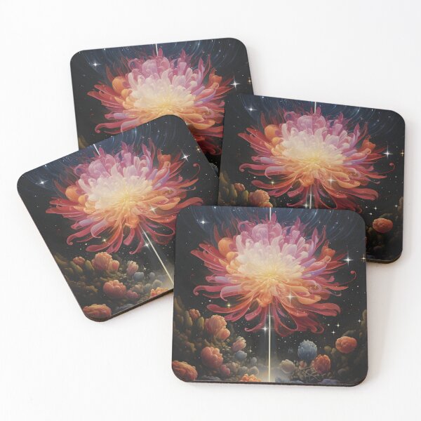 Item preview, Fairy Cosmic Flowers and Space Sky with Shining Stars designed and sold by Je-we.