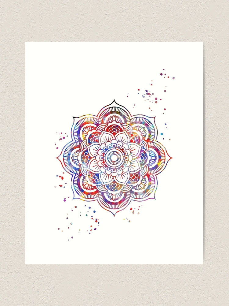 Mandala Watercolor Print, Mandala Painting, Mandala Art, Mandala Poster, Spiritual  Decor, Religious Decor, Wall Art – Vivid Art Designs