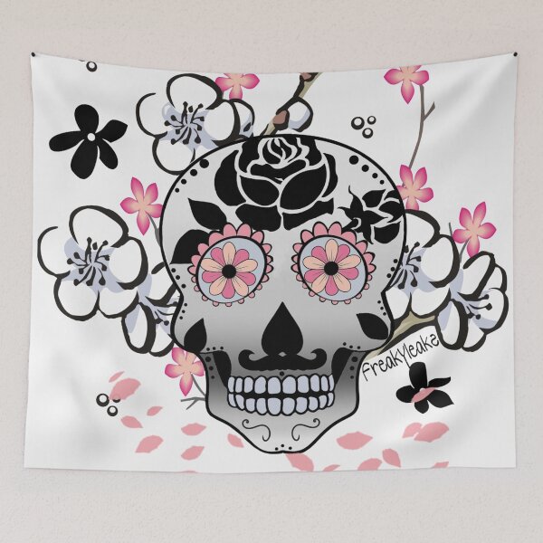 Item preview, SKULL WITH ROSE PETALS designed and sold by inarausch2023.