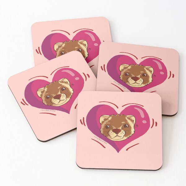 Item preview, Little ferret face with a heart designed and sold by gisselldrawn.