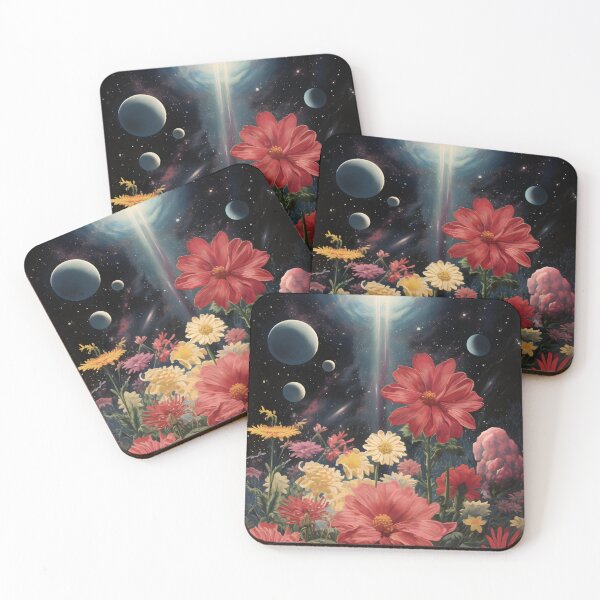 Item preview, Fairy Cosmic Landscape of Flowers and Space Sky with Shining Stars and Space Vortex designed and sold by Je-we.