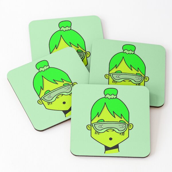 Item preview, Sciencey Sally | Green Nerdy Fashion Girl Character designed and sold by Etta Law.