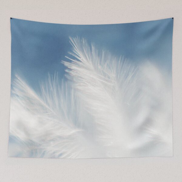 Item preview, Majestic White Feathers In Azure Sky Modern Art designed and sold by DEC02.