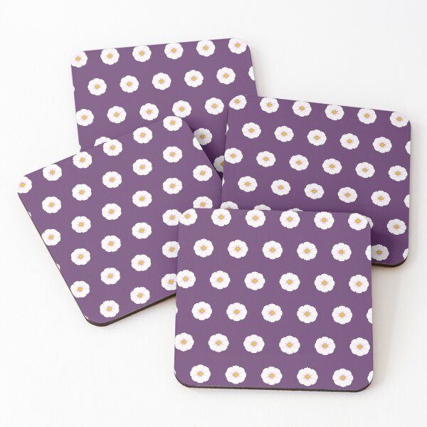 Item preview, Purple background white cosmos pattern designed and sold by NAGNE.