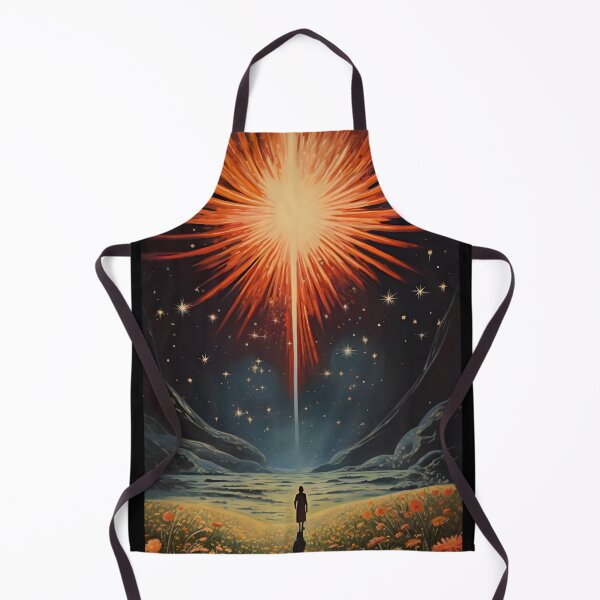 Item preview, Fairy Cosmic Landscape of Flower Meadow and Space Sky with Shining Stars designed and sold by Je-we.