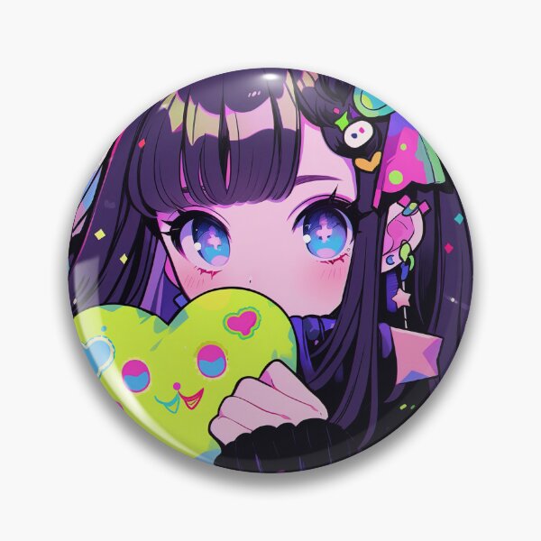 Item preview, Cute Anime Girl with Hearts designed and sold by bubblegoth.