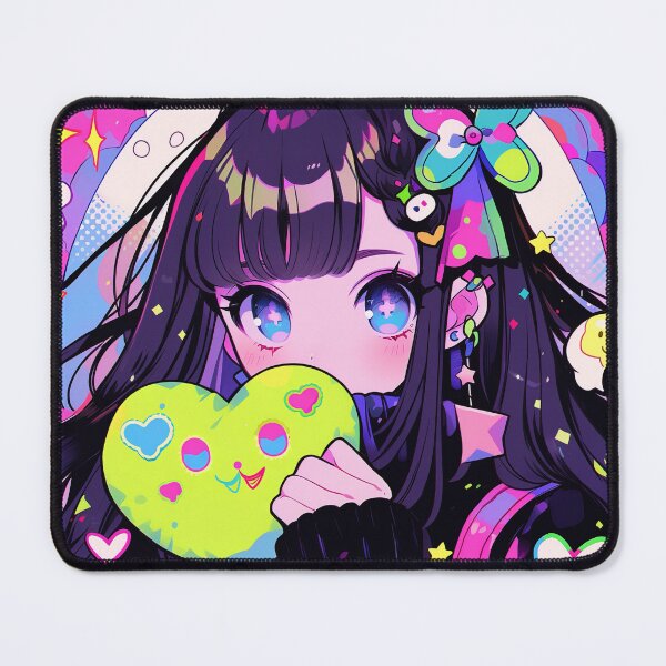 Item preview, Cute Anime Girl with Hearts designed and sold by bubblegoth.