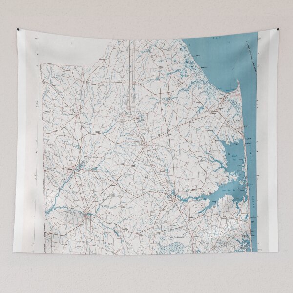 Item preview, Vintage Map of Sussex County DE (1980) designed and sold by BravuraMedia.