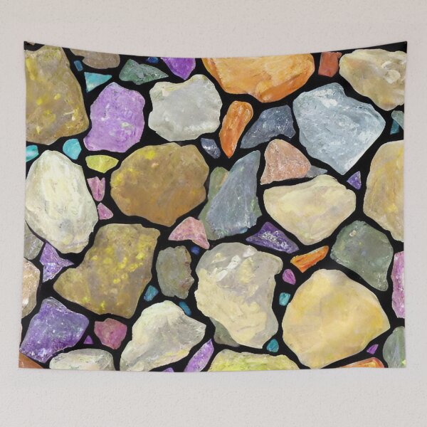 Item preview, Mosaic of stones designed and sold by blackwhiteblue.