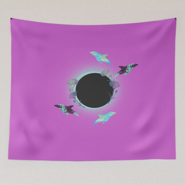 Item preview, Dolphins silhouette in the full moon. designed and sold by ivorry.