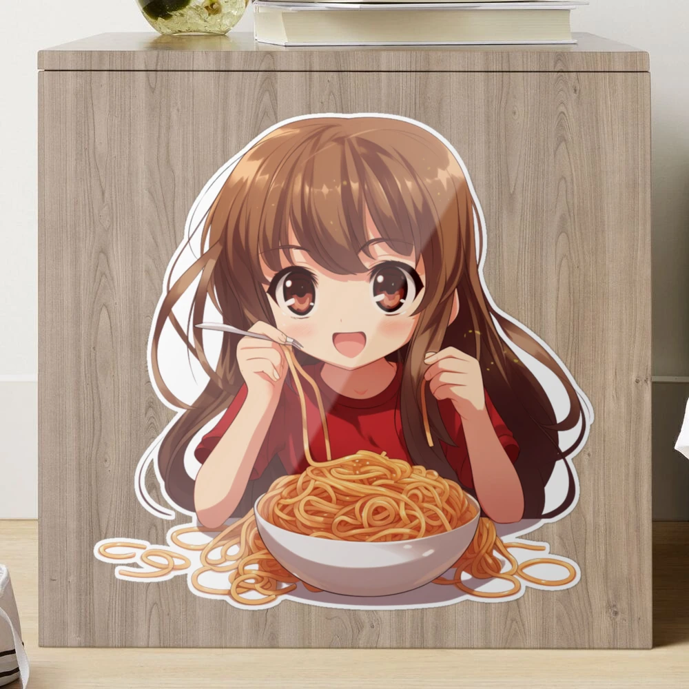 Neco-Arc being fed a plate of spaghetti | Neco-Arc | Know Your Meme