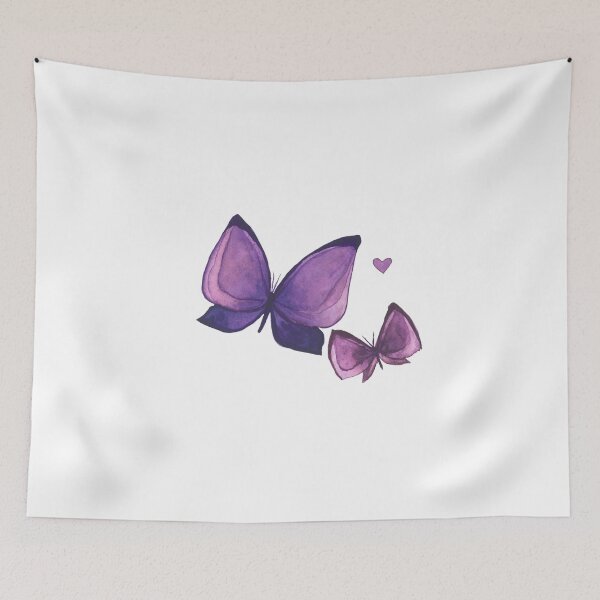 Item preview, Violet butterflies with heart - watercolor painting designed and sold by TosunDesign.