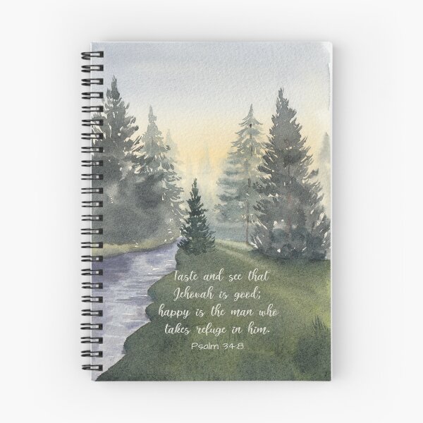 Item preview, Forest Scene Psalm 34:8 Taste see Jehovah's Goodness designed and sold by SagePlaceShop.