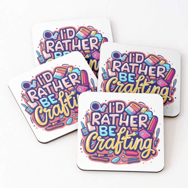 Item preview, I'd Rather be Crafting - Playful Cartoon Lettering designed and sold by ArtShedUK.