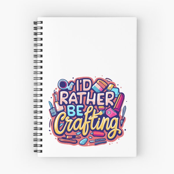 Item preview, I'd Rather be Crafting - Playful Cartoon Lettering designed and sold by ArtShedUK.