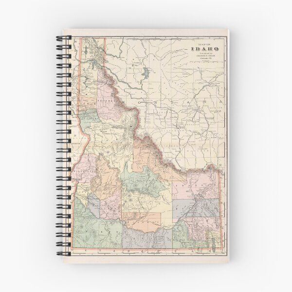 Item preview, Vintage Map of Idaho (1901) designed and sold by BravuraMedia.