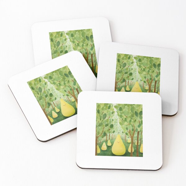 Item preview, pears in a wooded park - sweet, adorable, cute designed and sold by Jean Blakeley-Cook.