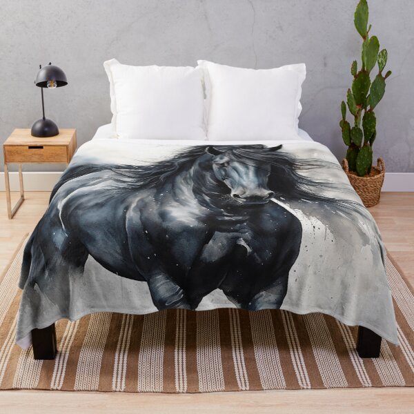 Item preview, Graceful Power: Friesian Horse in White designed and sold by Digi-Artsy.