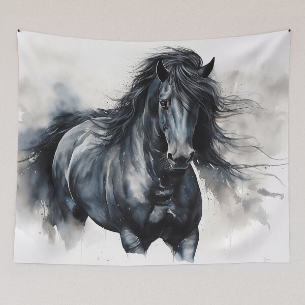Item preview, Graceful Power: Friesian Horse in White designed and sold by Digi-Artsy.