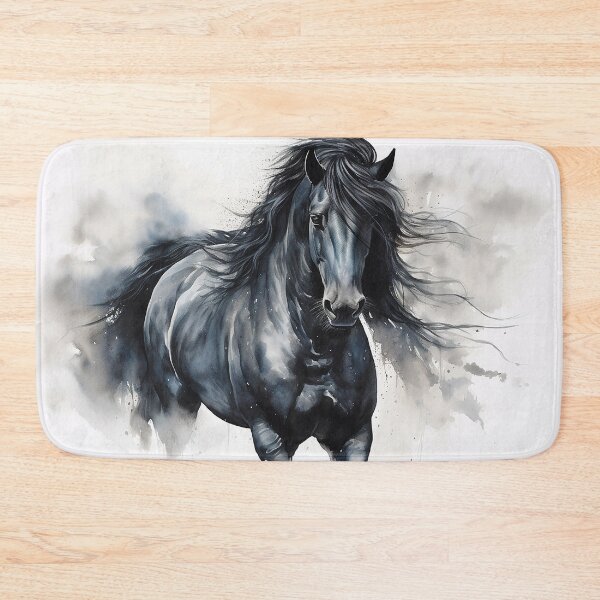 Item preview, Graceful Power: Friesian Horse in White designed and sold by Digi-Artsy.