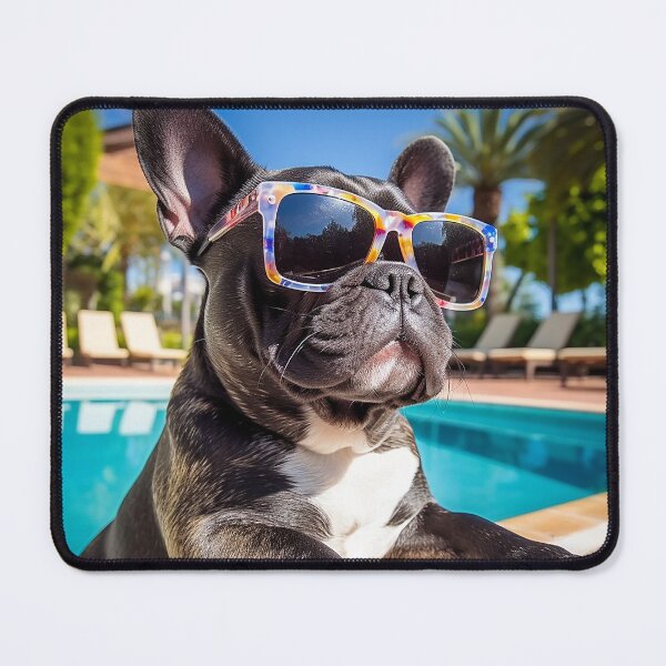 Item preview, dog in sunglasses, in the pool designed and sold by PrintArtWares.