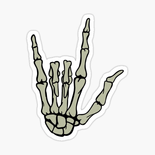 Item preview, ASL skeleton i love you designed and sold by InkedEdges.