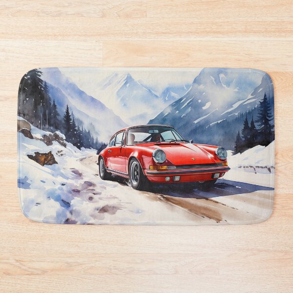 Item preview, Alpine Adventure: Red 1980 Porsche 911 SC in Snow designed and sold by Digi-Artsy.