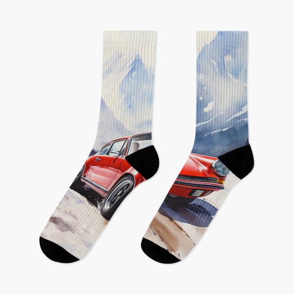 Item preview, Alpine Adventure: Red 1980 Porsche 911 SC in Snow designed and sold by Digi-Artsy.